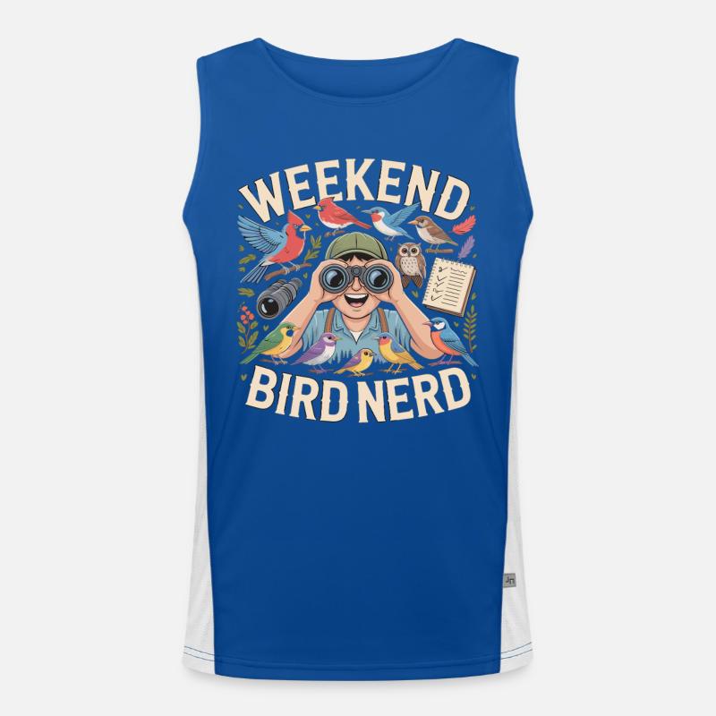 Weekend Bird Nerd Bird Watcher Men's Functional Contrast Tank Top 
