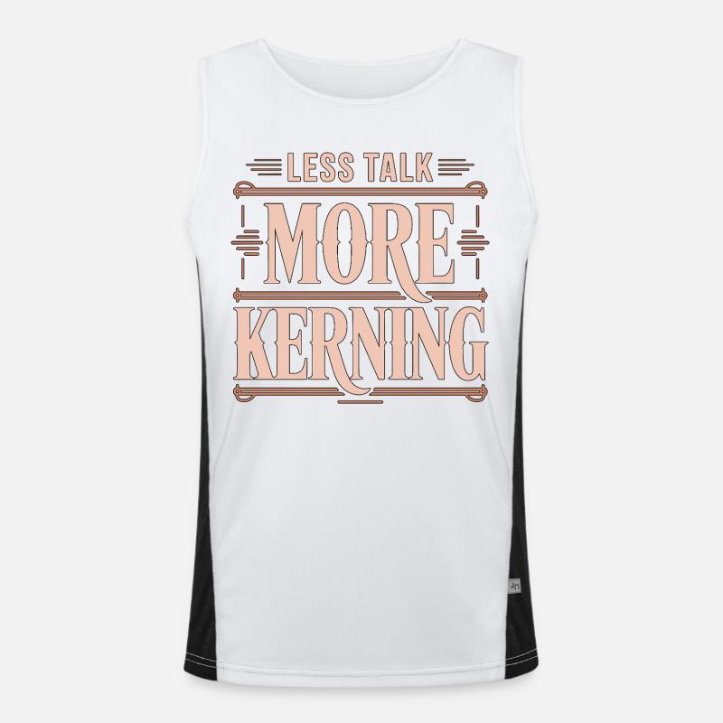 Designer graphique Moins parler Plus Designer de branding Débardeur respirant contrasté Homme 