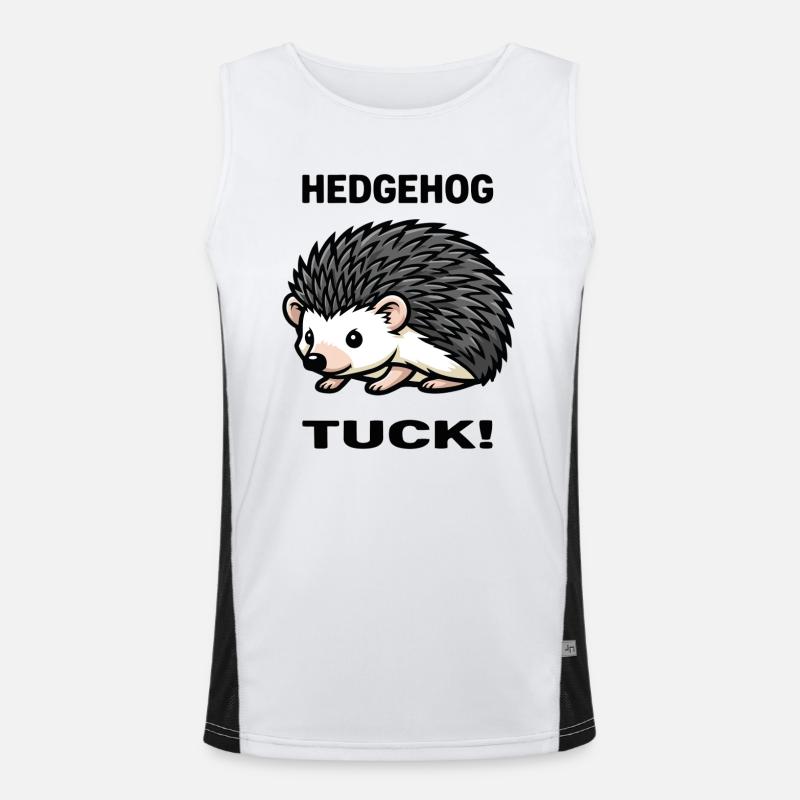 Hedgehog Hedgehog Hedgehog Thorns Garden Men's Functional Contrast Tank Top 