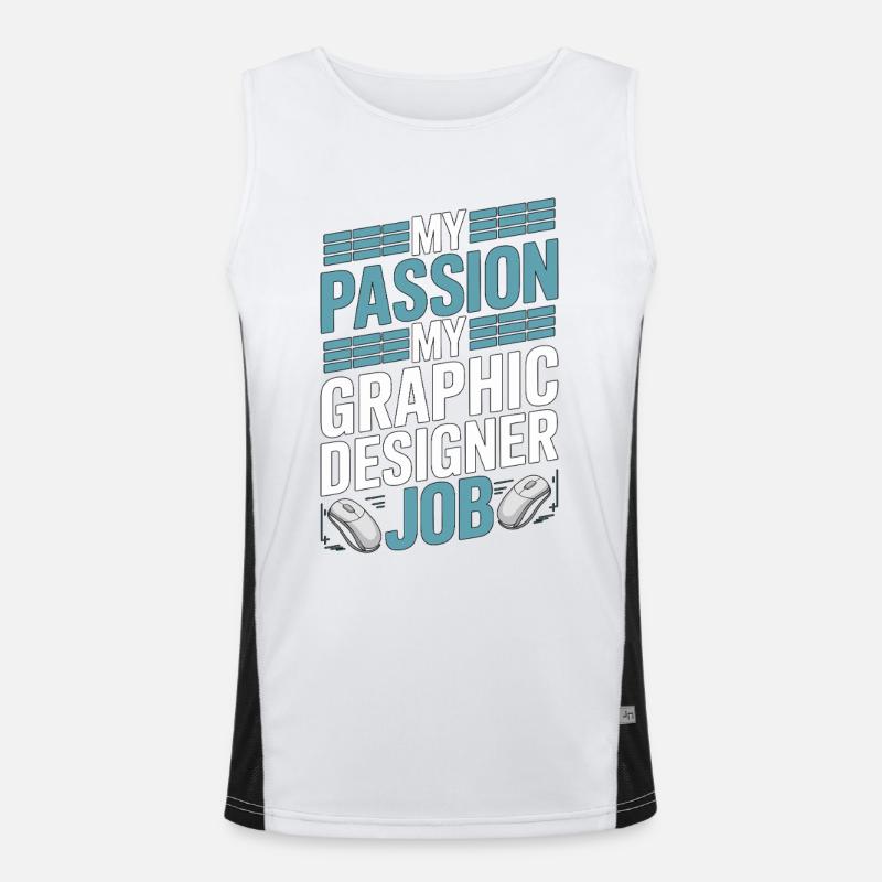 Graphiste Ma passion Ma Designer Graphique Débardeur respirant contrasté Homme 