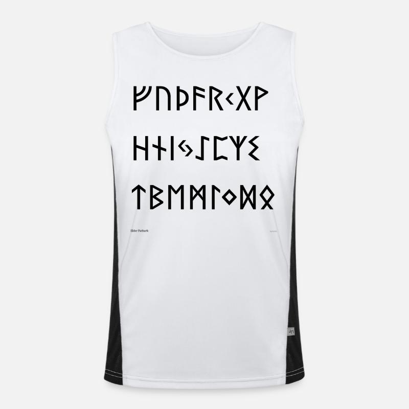 Elder Futhark (black) Men's Functional Contrast Tank Top 