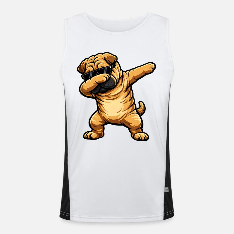 Tabbing Shar Pei Débardeur respirant contrasté Homme 