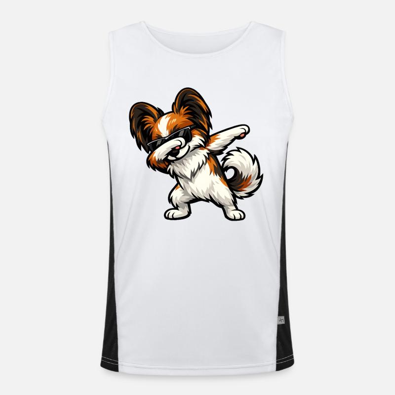 Chien Papillon Débardeur respirant contrasté Homme 