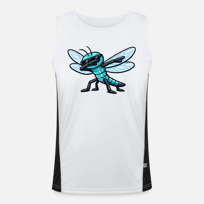 Dabbing Dragonfly Men's Functional Contrast Tank Top 