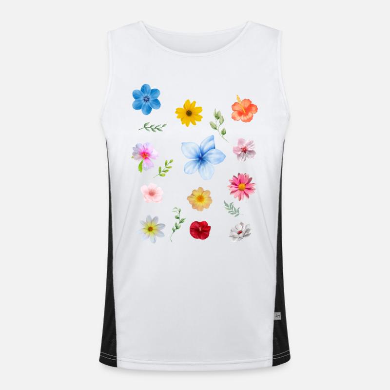 Spring is Coming - Men's Functional Contrast Tank Top - white/black