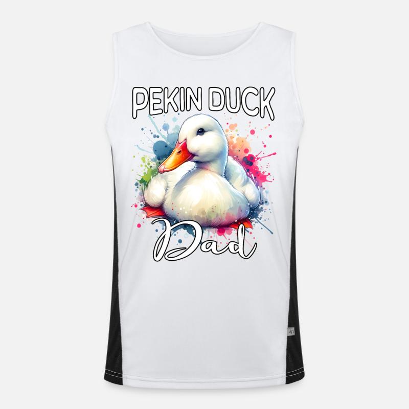 Peking duck dad Men's Functional Contrast Tank Top 