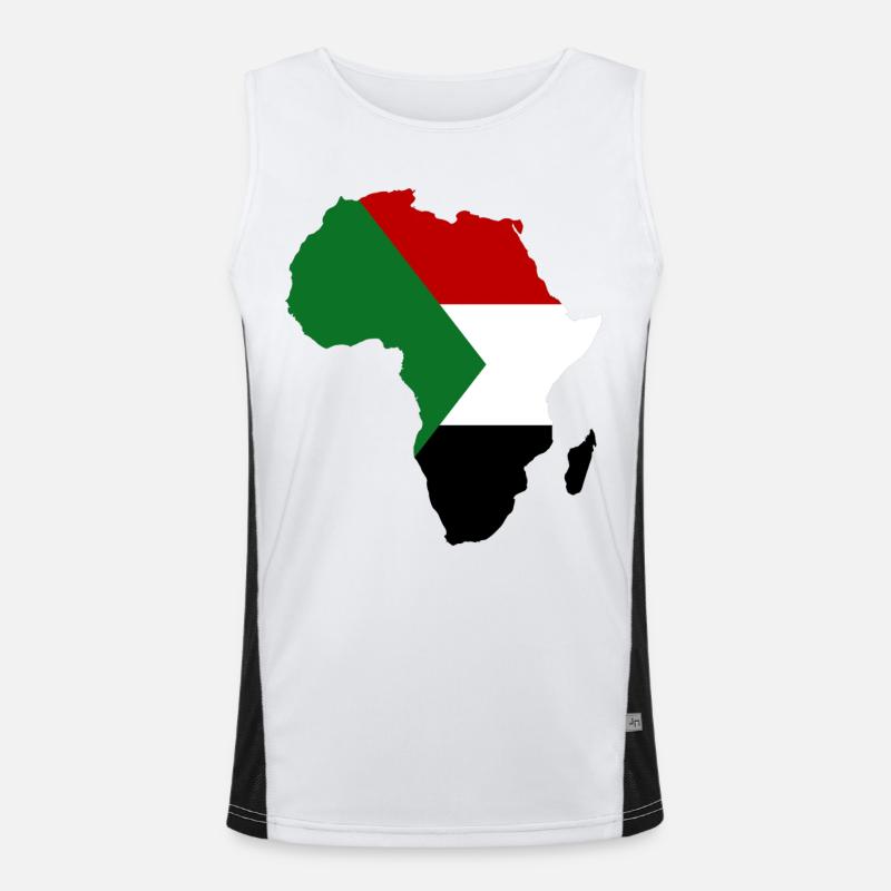 Sudan_Flagge_Afrika Men's Functional Contrast Tank Top 