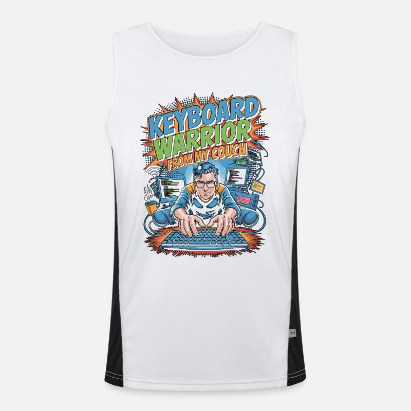 Remote Developer Keyboard Warrior Remote Coder Funktionelles Kontrast-Tank Top für Männer 