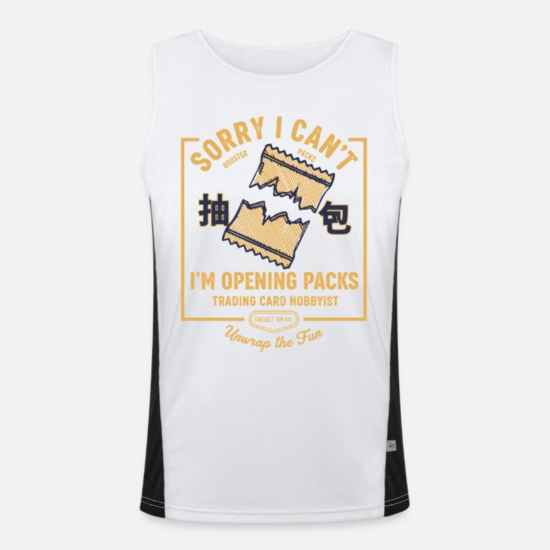 Sorry I Cant Im Opening Packs Trading Card Men's Functional Contrast Tank Top 