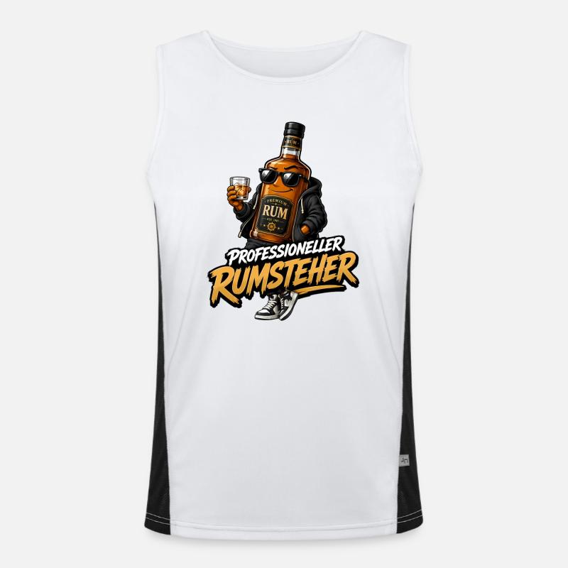 Professioneller Rumsteher Rum Flasche Funktionelles Kontrast-Tank Top für Männer