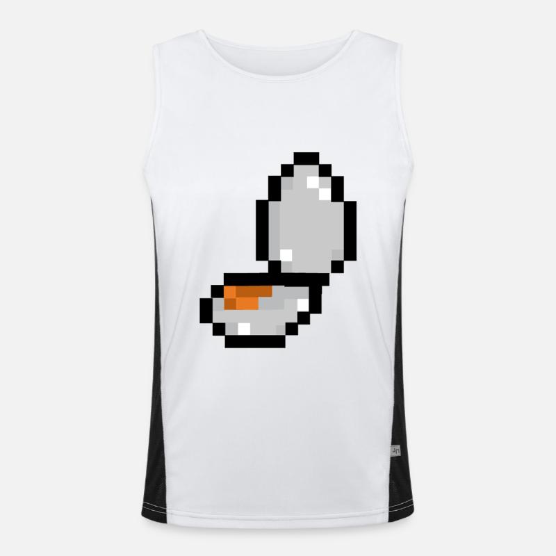 pixel egg - Men's Functional Contrast Tank Top - white/black