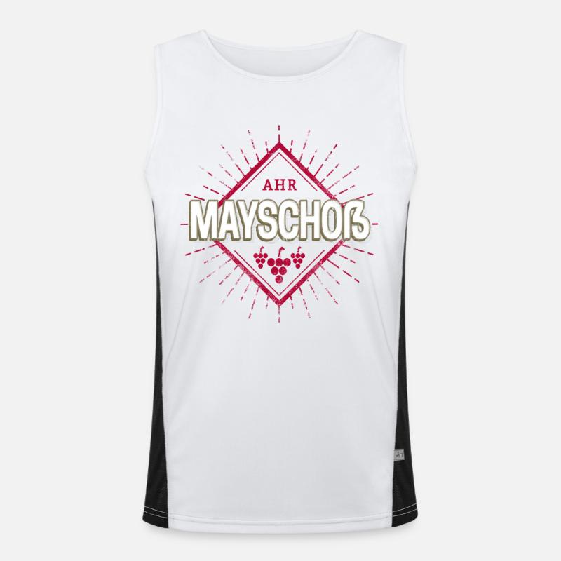 Mayschoß an der Ahr Retro Grapes Souvenir Men's Functional Contrast Tank Top 