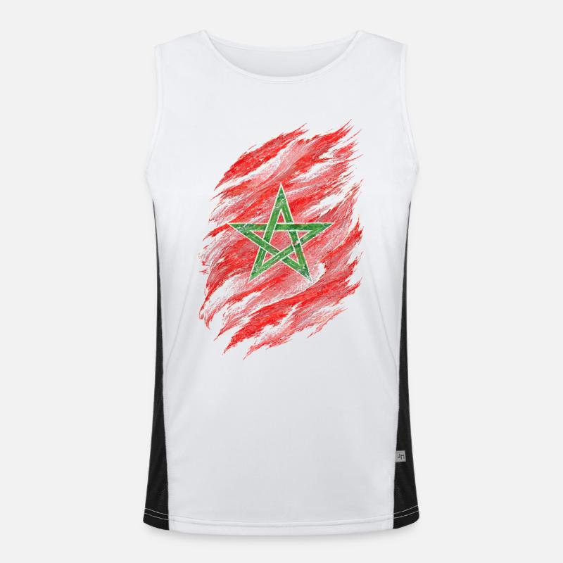 Moroccan Moroccan Moroccan - Men's Functional Contrast Tank Top - white/black