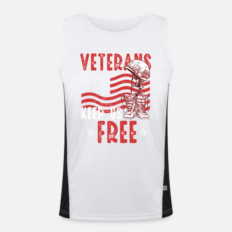 Veterans Day for Republicans Men's Functional Contrast Tank Top 