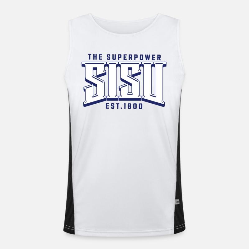 Content Superpower Logo Printing Men's Functional Contrast Tank Top 