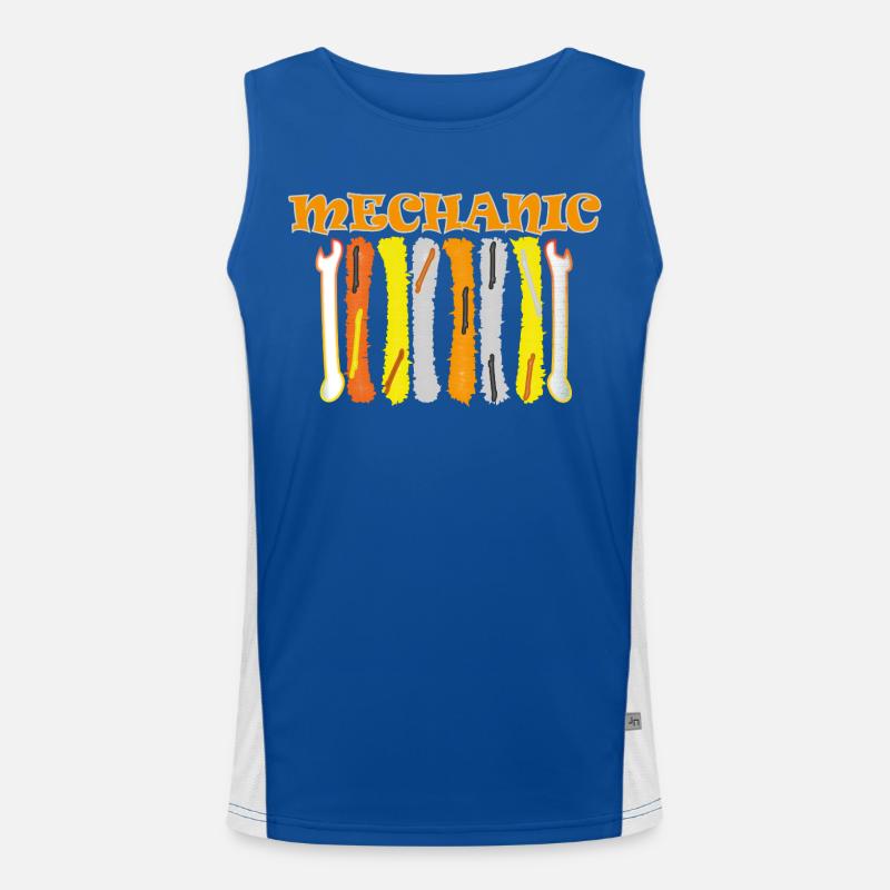 Mechanic Werkzeug Design Funktionelles Kontrast-Tank Top für Männer 