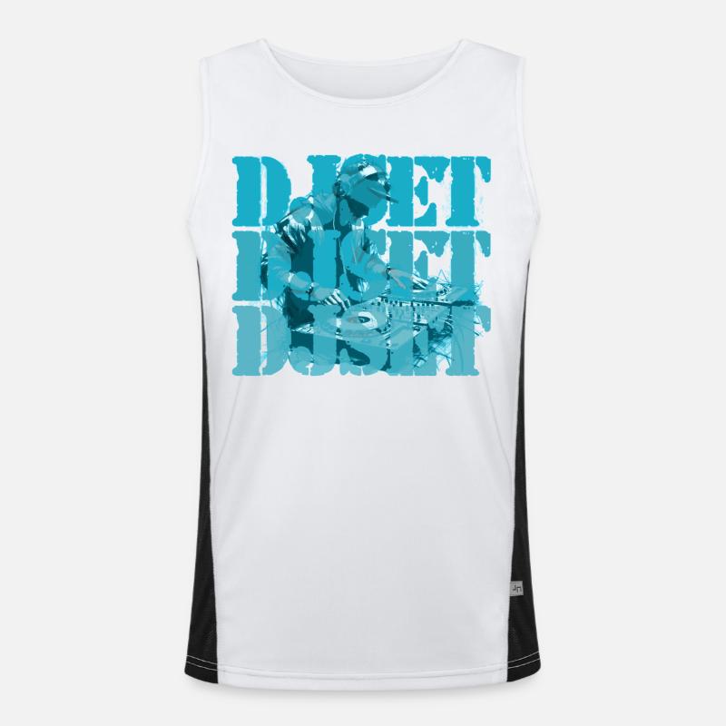 DJ Set Funktionelles Kontrast-Tank Top für Männer 