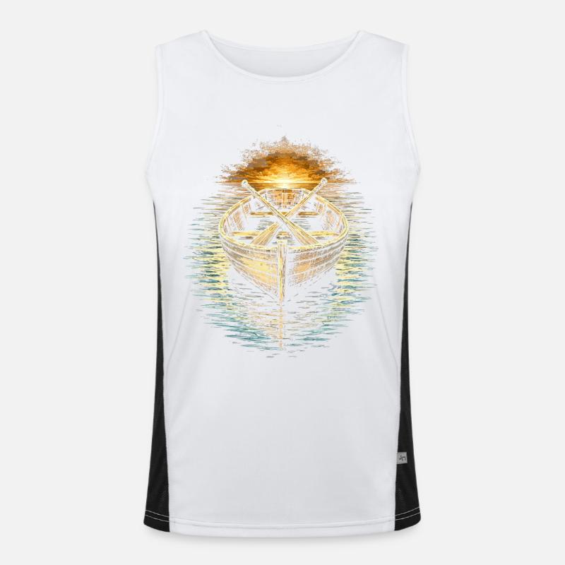 Chaplain, Cler, Pastor Boot - Men's Functional Contrast Tank Top  - white/black
