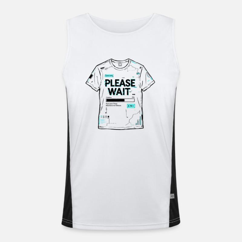 please wait Patience with a wink Men's Functional Contrast Tank Top 
