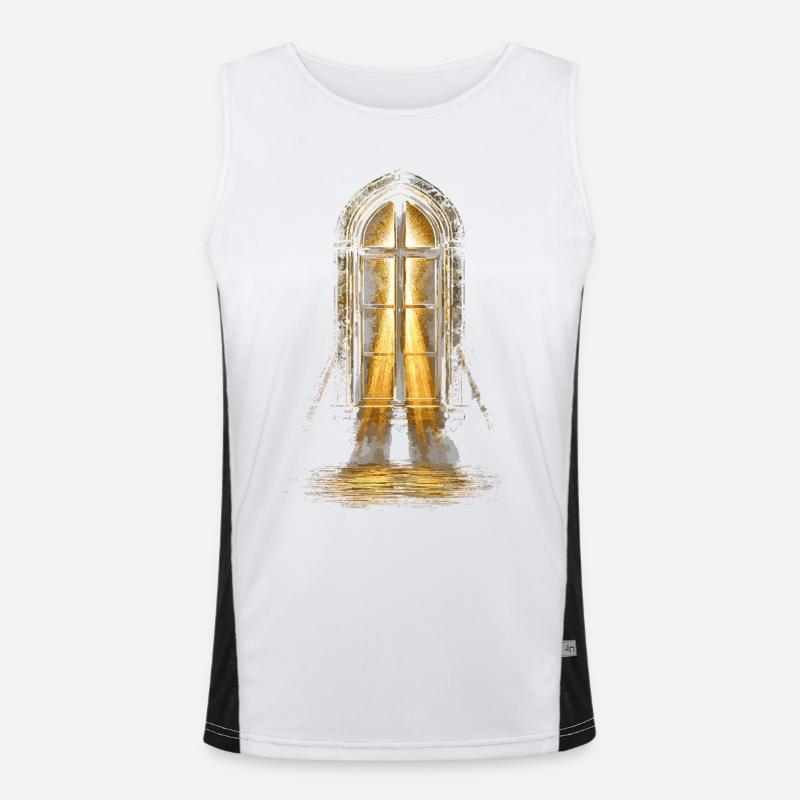 Chaplain, cleric, pastor - Men's Functional Contrast Tank Top - white/black