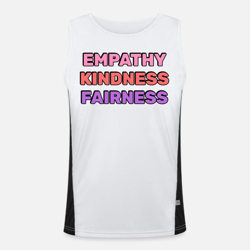 Empathy Kindness Fairness - Men's Functional Contrast Tank Top - white/black