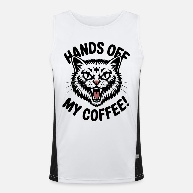 Coffee is mine - Men's Functional Contrast Tank Top  - white/black