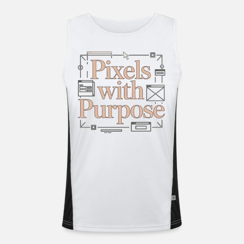 UX/UI Designer Pixels With Purpose Digital Design Men's Functional Contrast Tank Top 