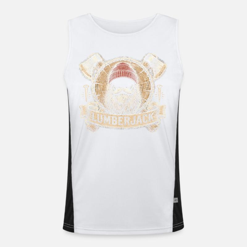 Lumberjacks Tree Cutters Lumberjacks - Men's Functional Contrast Tank Top - white/black