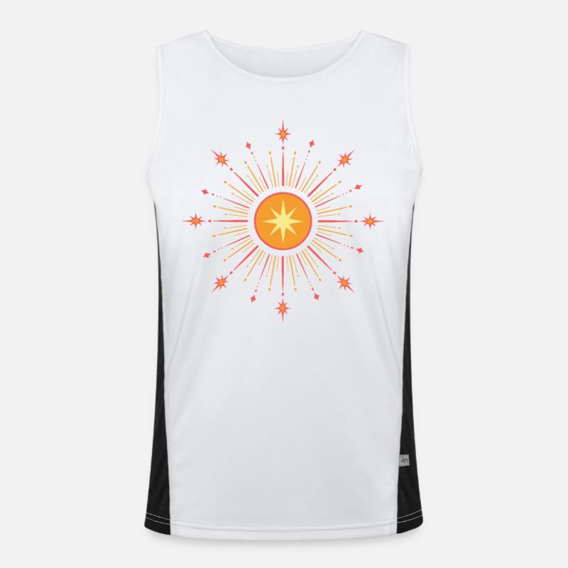 Étoile du solstice d’été – Symbole du soleil de Litha Débardeur respirant contrasté Homme 
