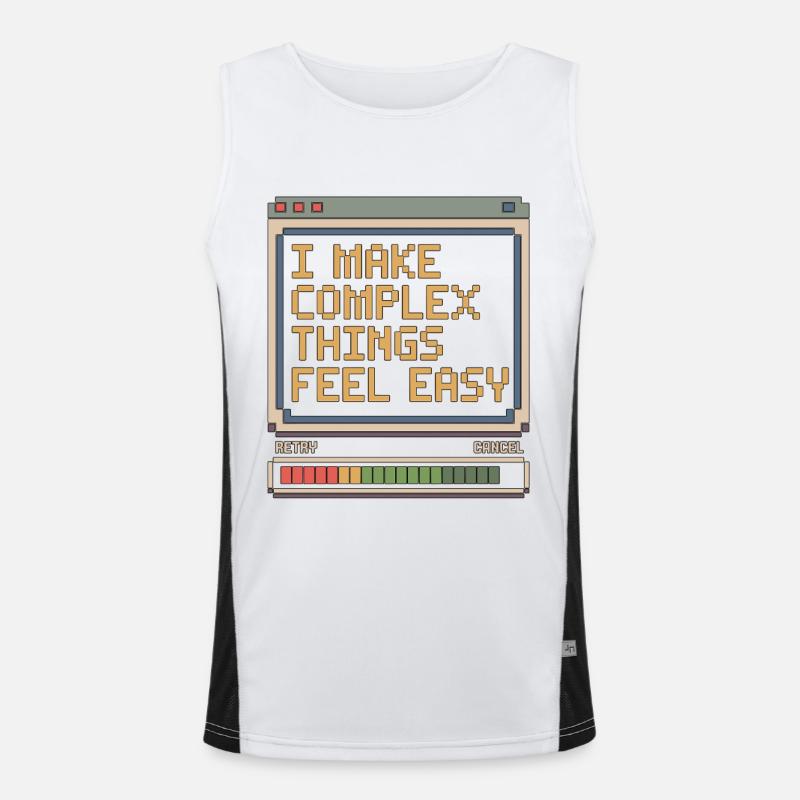 UX/UI Designer I Make Complex Things Web Designer Men's Functional Contrast Tank Top 