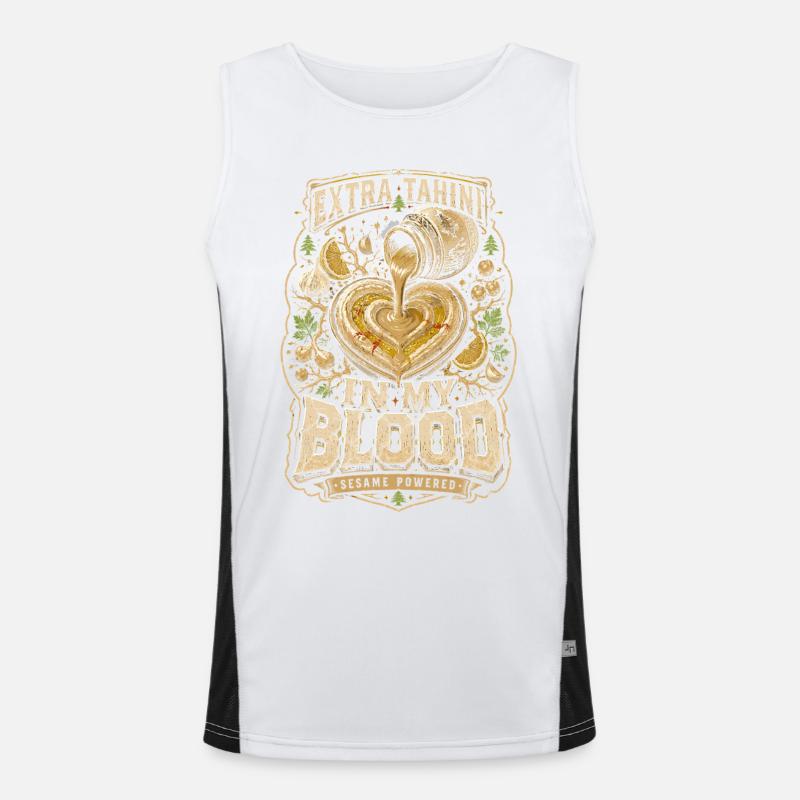 Libanon Libanese Extra Tahini Funktionelles Kontrast-Tank Top für Männer 