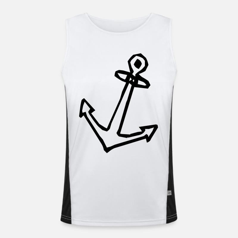 Anker Funktionelles Kontrast-Tank Top für Männer 