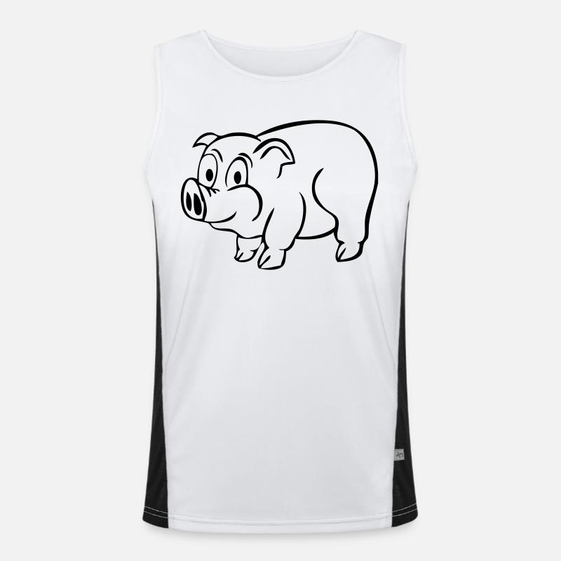 Porc chanceux Débardeur respirant contrasté Homme 