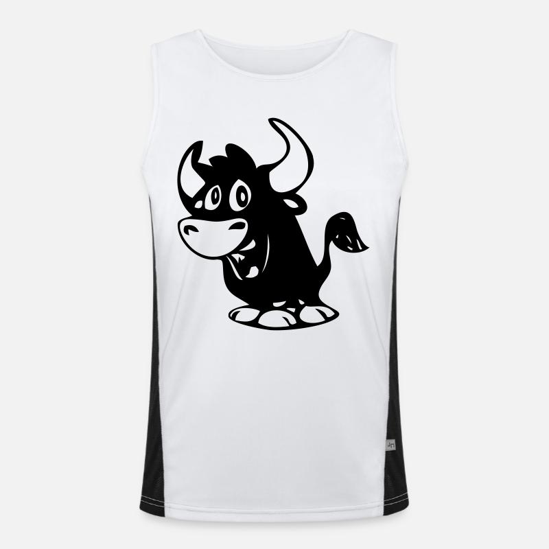 Stier Funktionelles Kontrast-Tank Top für Männer 