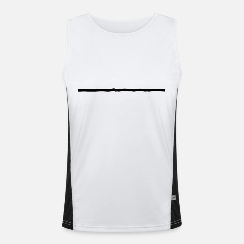line - Men's Functional Contrast Tank Top - white/black