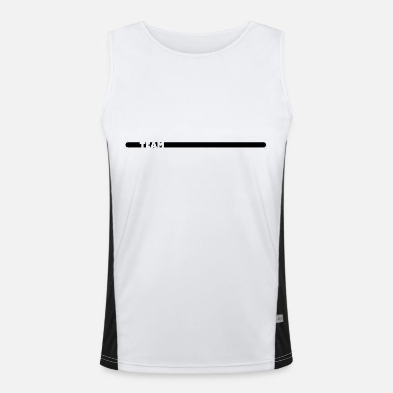 Team - Men's Functional Contrast Tank Top  - white/black
