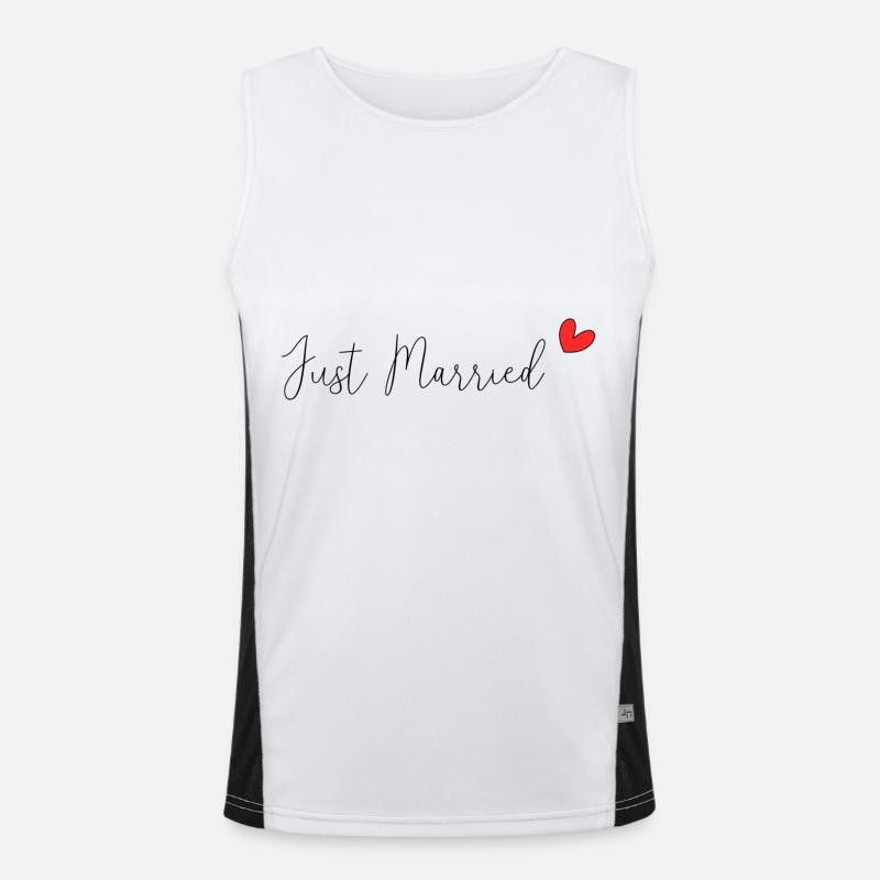 JUST MARRIED. VIVE LES MARIES. SAINT VALENTIN Débardeur respirant contrasté Homme 