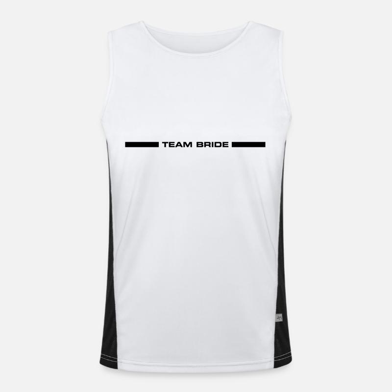 Team Bride Wedding Saying - Men's Functional Contrast Tank Top  - white/black
