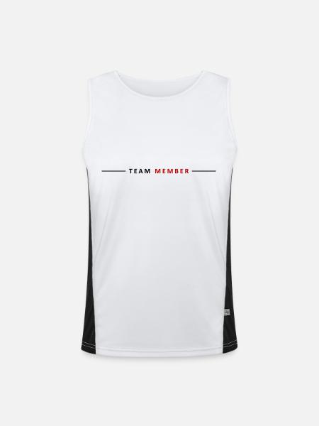 Team Member - Men's Functional Contrast Tank Top - white/black