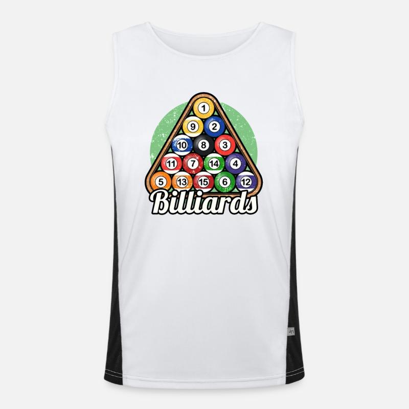 Billard Billiard Biliard Billardkugel Snooker Pool Funktionelles Kontrast-Tank Top für Männer 