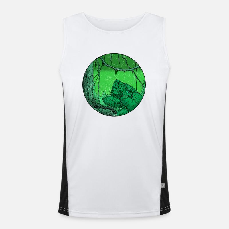 Rainforest tropics environmental protection nature climate change Men's Functional Contrast Tank Top 