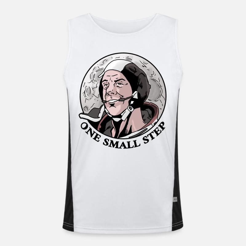 One Small Step - A Small Step - Moon Landing Men's Functional Contrast Tank Top 