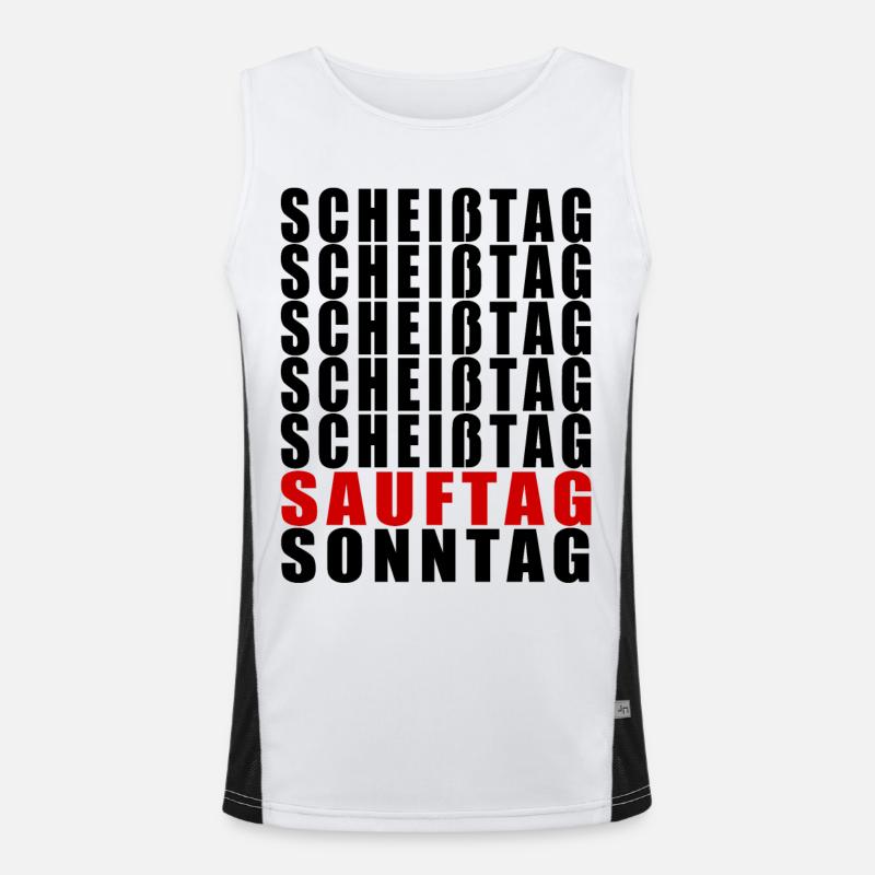 Sauftag Funktionelles Kontrast-Tank Top für Männer 