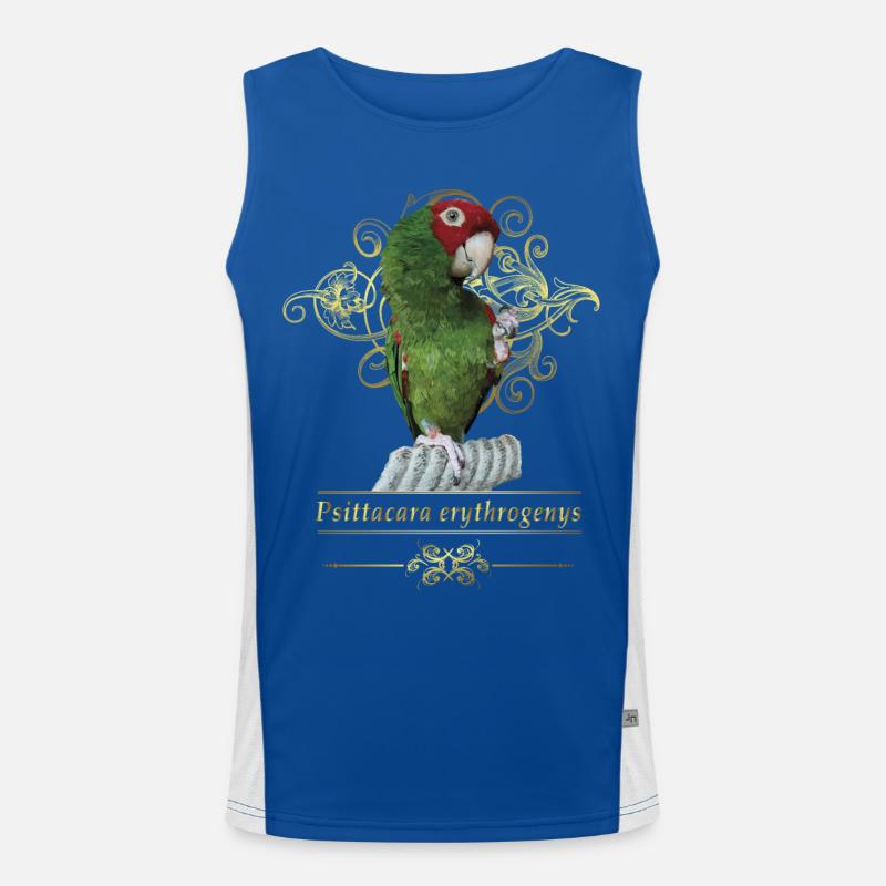 Red-headed parrot Men's Functional Contrast Tank Top 