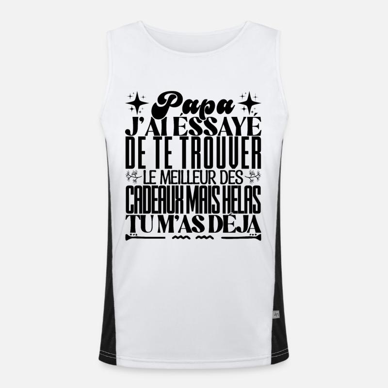 Dad Gift. Best gift for father. Men's Functional Contrast Tank Top 