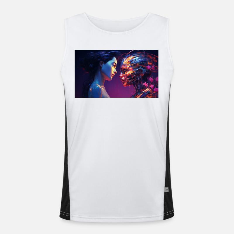 Man and Machine Side Men's Functional Contrast Tank Top 