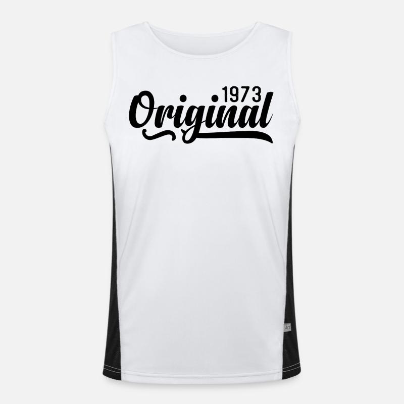 1973 Birthday 52 years old, retro 1973 Men's Functional Contrast Tank Top 