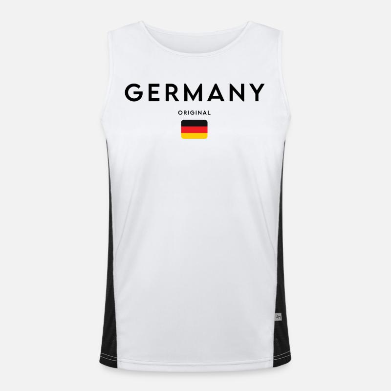 German pride, minimalist sleek design Men's Functional Contrast Tank Top 