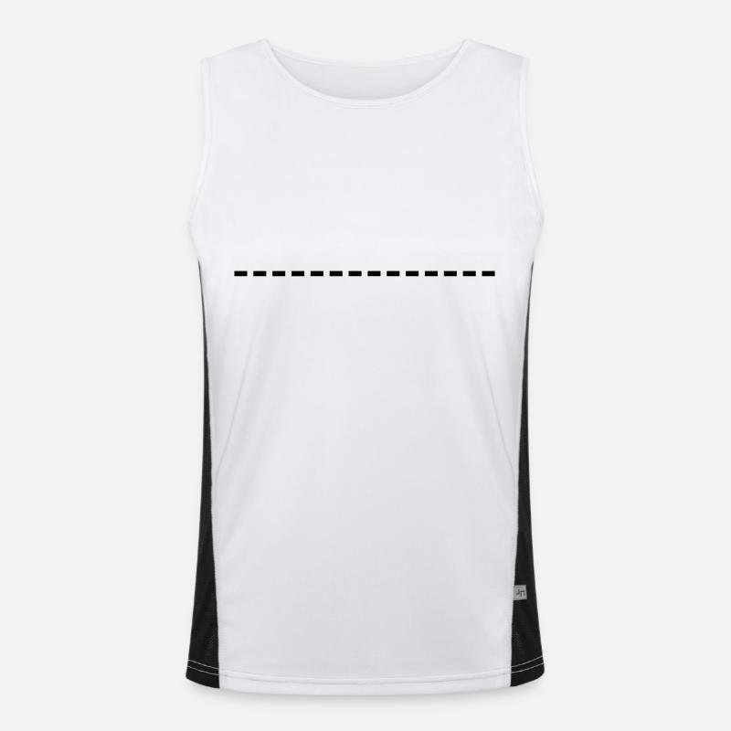 dashed line Men's Functional Contrast Tank Top 