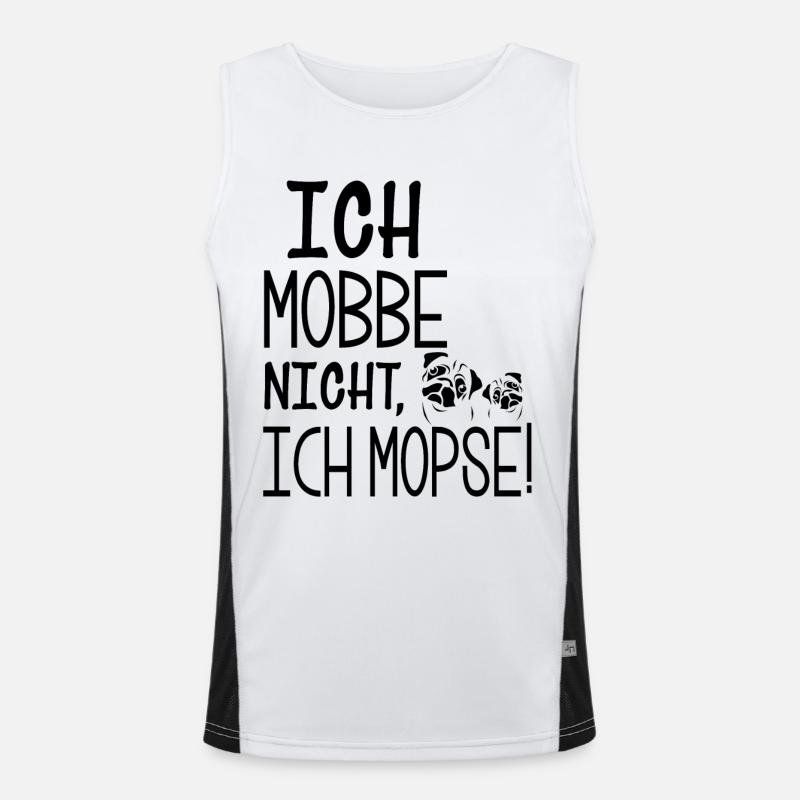 Ich Mopse - Mops Funktionelles Kontrast-Tank Top für Männer 